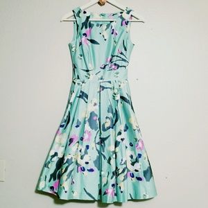H&M Floral Modern Classic Pleated Dress